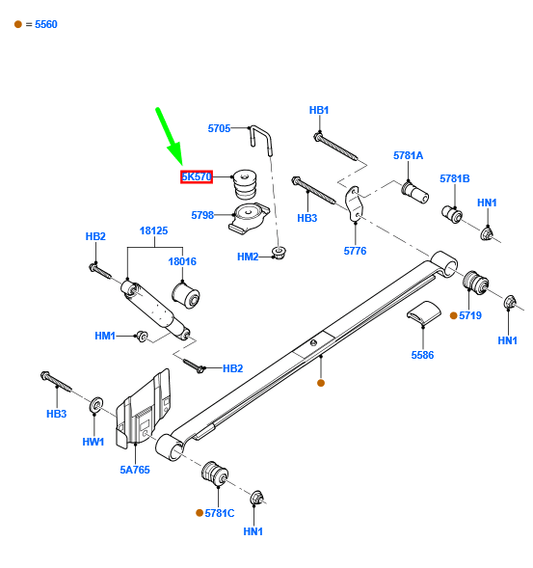 new ford transit connect mk1 rear leaf spring bump stop 1438211 original