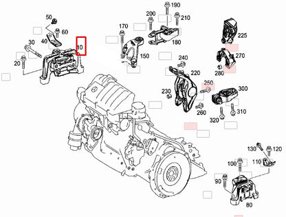 NEW MERCEDES BENZ B-CLASS W242 RIGHT ENGINE MOUNT A2462402617 ORIGINAL