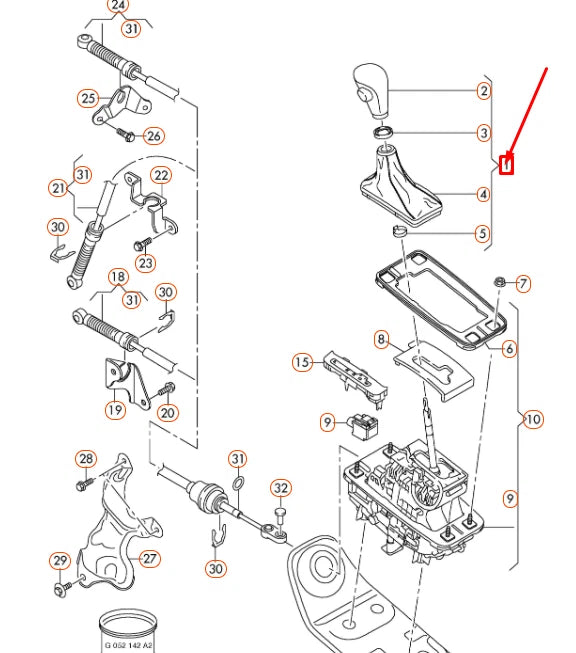 NEW AUDI Q5 8R SELECTOR LEVER HANDLE LHD 8K1713139SXZZ ORIGINAL