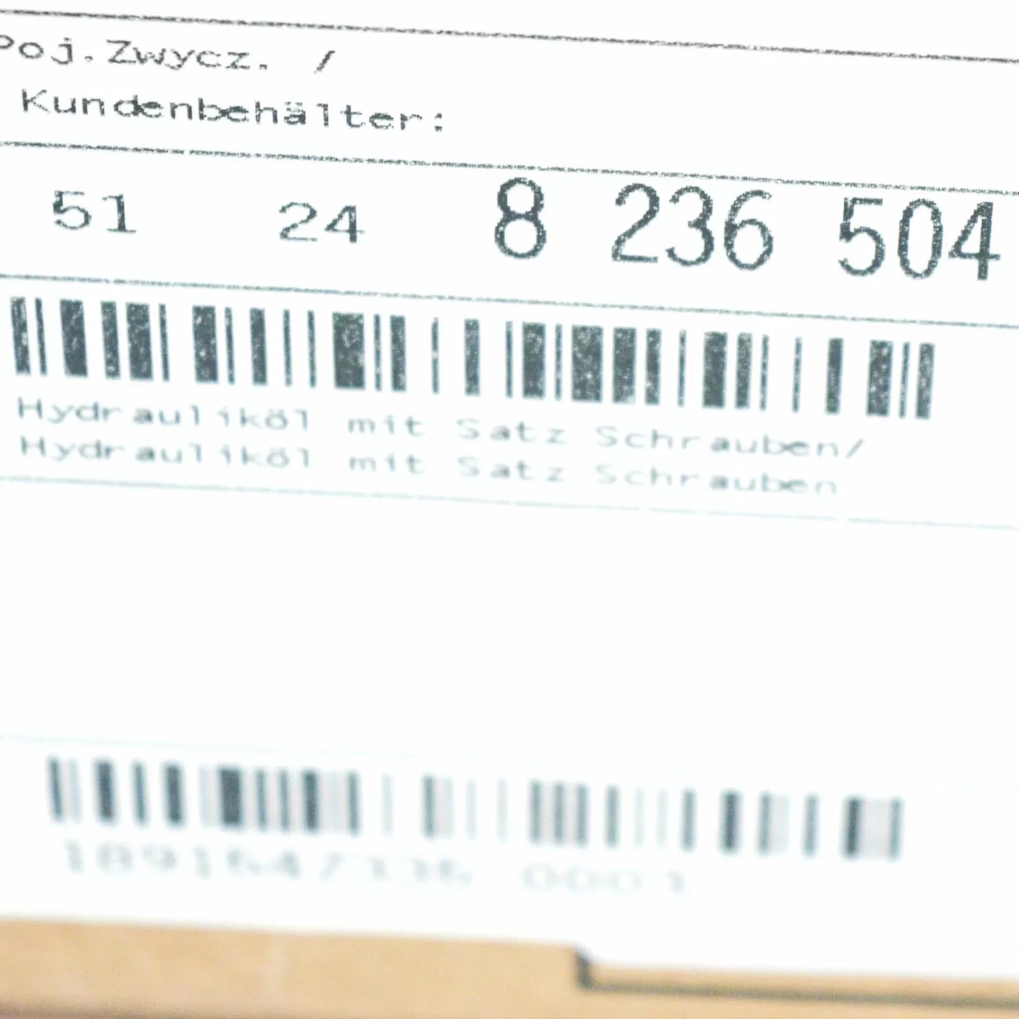 NEW BMW 7 E38 HYDRAULIC FLUID WITH HOLLOW BOLT SCREW 51248236504 8236504