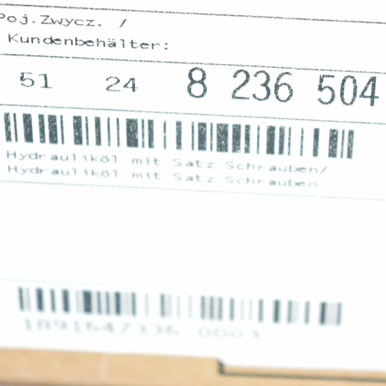 NEW BMW 7 E38 HYDRAULIC FLUID WITH HOLLOW BOLT SCREW 51248236504 8236504