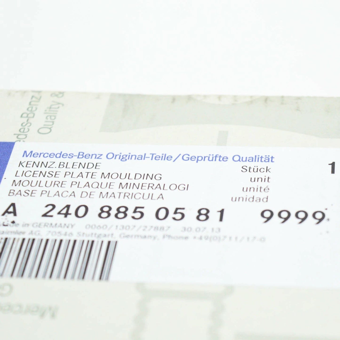 NEW MB S W240 MAYBACH FRONT BUMPER LICENSE PLATE BRACKET A24088505819999