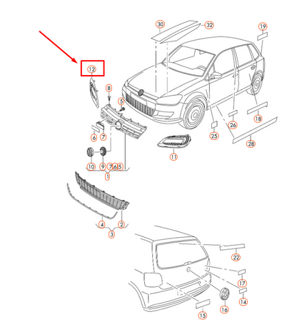 NEW VOLKSWAGEN POLO 6R FRONT BUMPER RIGHT VENT GRILLE 6R0853666D9B9 ORIGINAL