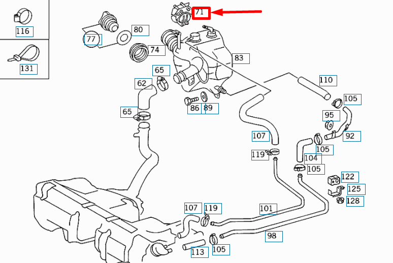 NEW MERCEDES-BENZ A W169 FUEL FILLER NECK GUIDE FUNNEL A1694700029 ORIGINAL
