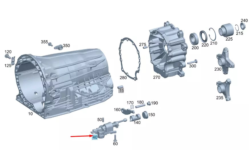 NEW MERCEDES-BENZ GLE C292 TRANSMISSION HOUSING ACTUATOR A7259061200 ORIGINAL