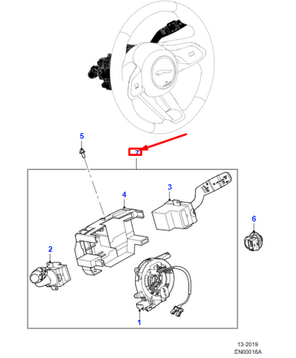 new jaguar xe x760 steering wheel combi switch t2h52335 original