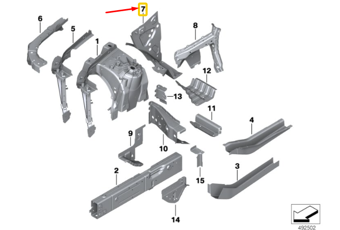 new bmw x5 g05 left interior column a 41007933501 original