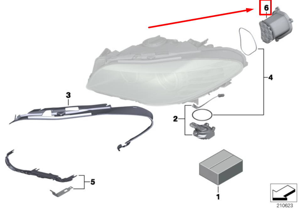 new bmw 5 f10 front right turn signal insert 63117271900 7271900 original