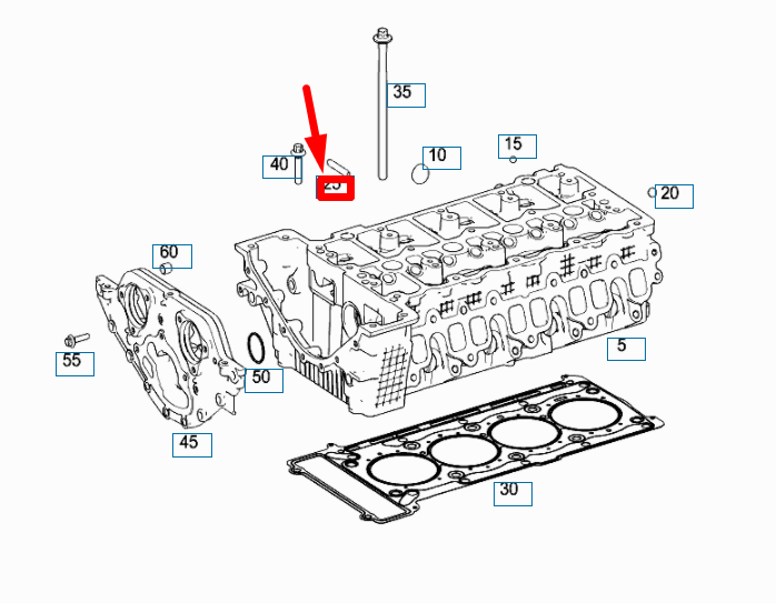 new mb c w204 cylinder head to exhaust manifold stud bolt a2719900005 original