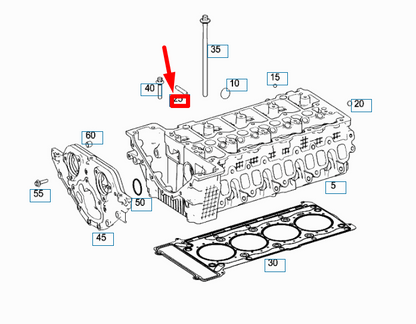new mb c w204 cylinder head to exhaust manifold stud bolt a2719900005 original