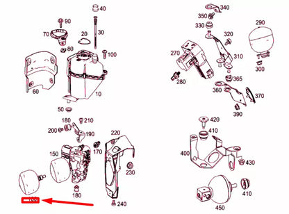 NEW MERCEDES-BENZ S W221 REAR AXLE PRESSURE ACCUMULATOR A2213270215 ORIGINAL