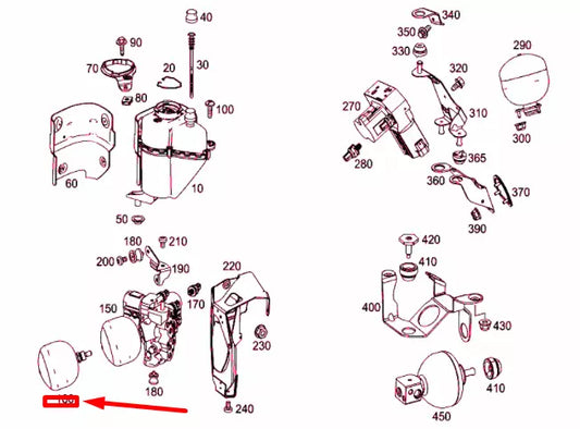 NEW MERCEDES-BENZ S W221 REAR AXLE PRESSURE ACCUMULATOR A2213270215 ORIGINAL