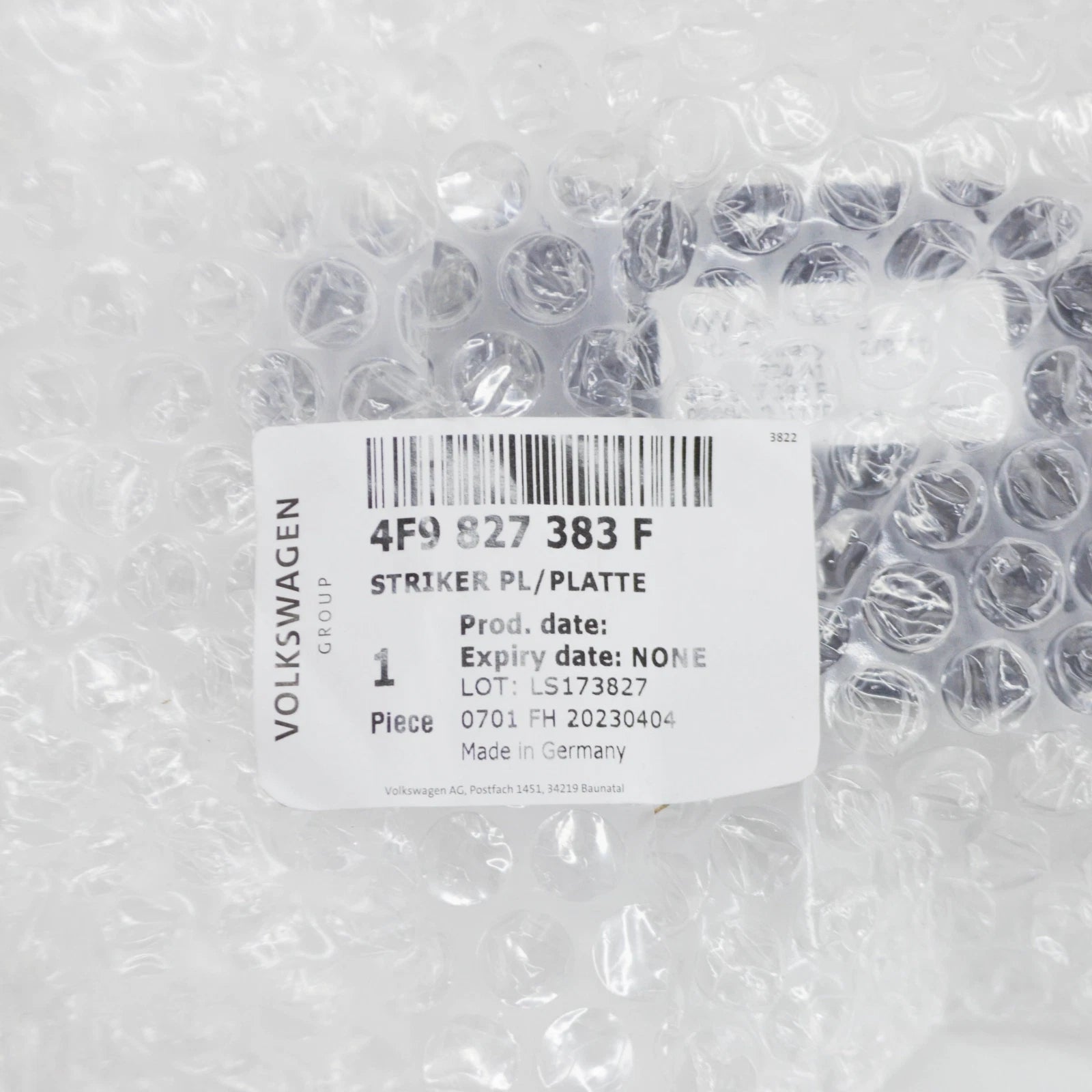 NEW AUDI A6 AVANT C6 REAR LIFTGATE LOCK STRIKER PLATE 4F9827383F ORIGINAL