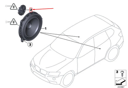 NEW BMW X3 F25 TWEETER SPEAKER TOP-HIFI-SYSTEM 65139277836 ORIGINAL