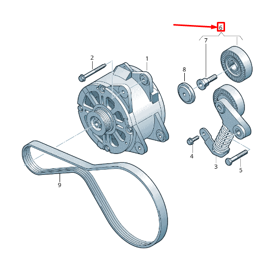 NEW AUDI A6 AVANT C7 ENGINE ACCESSORY DRIVE BELT IDLER PULLEY 079903389D