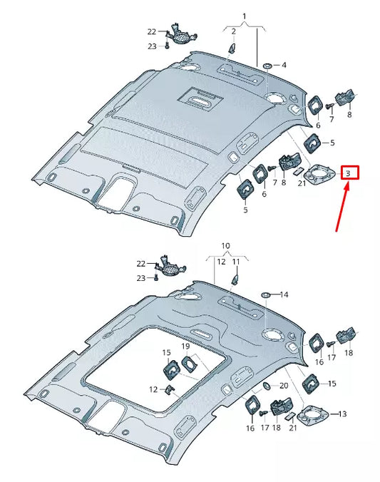 NEW AUDI Q8 4MN LEFT LOUDSPEAKER TRIM 4M88681494PK