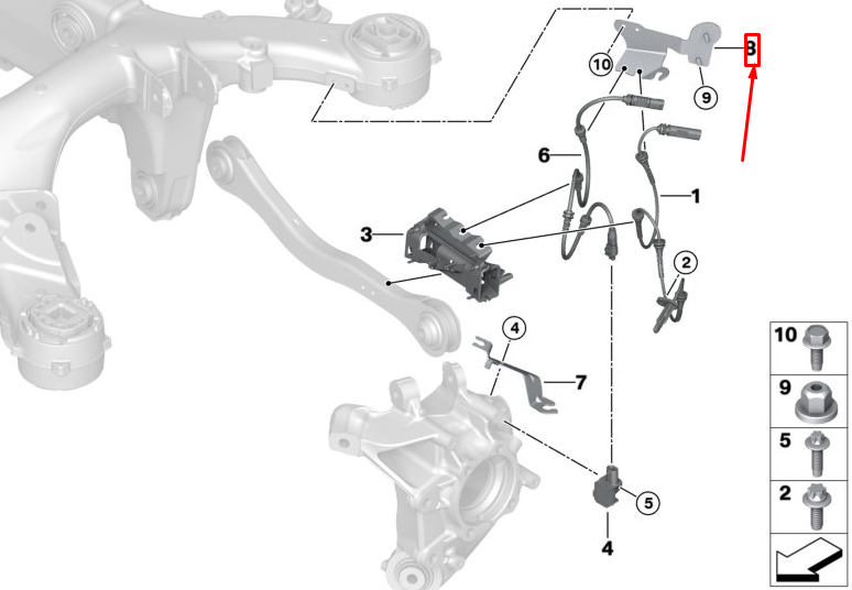 new bmw x5 g05 left variable damper control holder 37106884291 original
