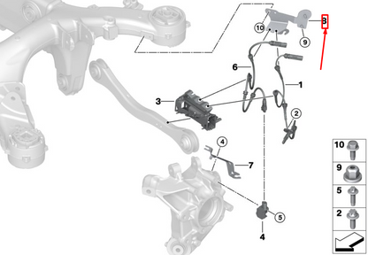 new bmw x5 g05 left variable damper control holder 37106884291 original