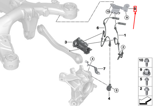 new bmw x5 g05 left variable damper control holder 37106884291 original