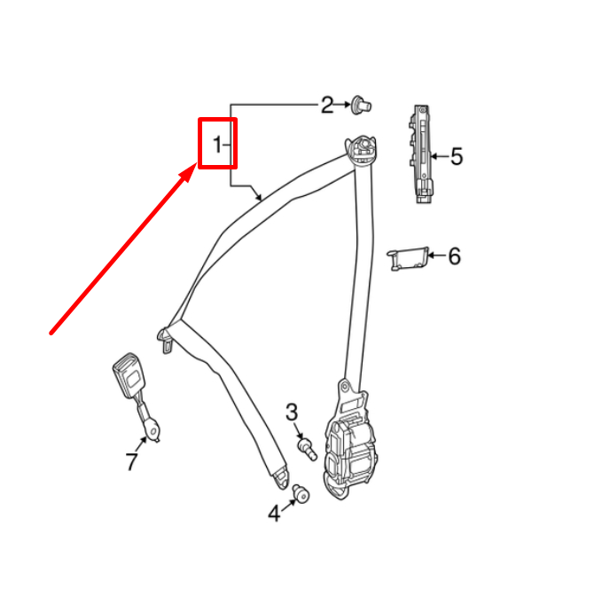 new mercedes-benz c w205 front right seat belt a20586002857m89 original