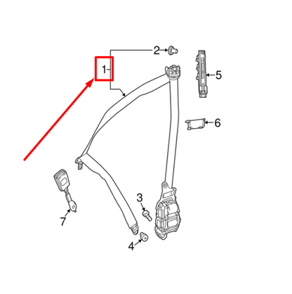 new mercedes-benz c w205 front right seat belt a20586002857m89 original