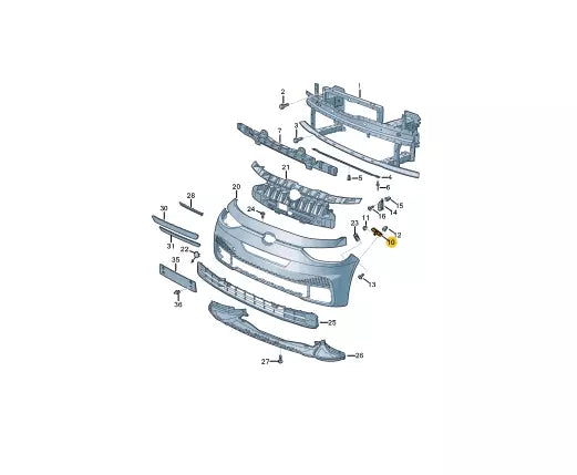NEW VOLKSWAGEN ID.3 E11 FRONT RIGHT BUMPER BRACKET 10A807050 ORIGINAL