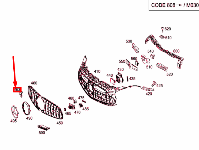 NEW MERCEDES-BENZ AMG GT C190 FRONT TOW EYE COVER A1908850501 ORIGINAL