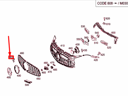 NEW MERCEDES-BENZ AMG GT C190 FRONT TOW EYE COVER A1908850501 ORIGINAL