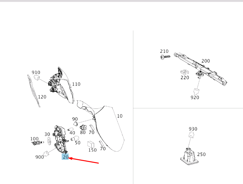 new mercedes-benz gla x156 rear left outer bulb mount a1568200077 original
