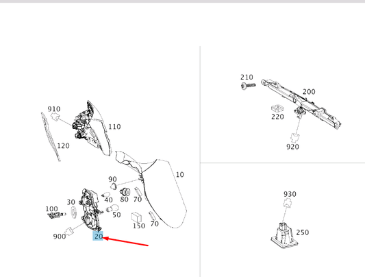 new mercedes-benz gla x156 rear left outer bulb mount a1568200077 original