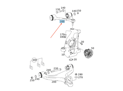 new mb sls amg c197 traverse control arm top left a1973303900 original