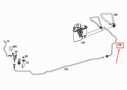 new mercedes-benz cla c117 separation point purge line a2464702464 original