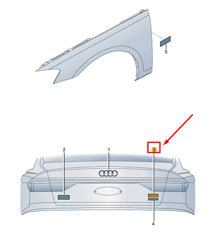 new audi q4 e-tron rear bootlid badge 89a853744ct94 original