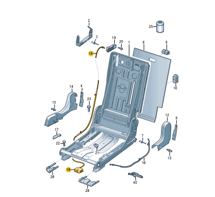 new volkswagen touareg cr7 rear right seat bowden cable 760885344d original