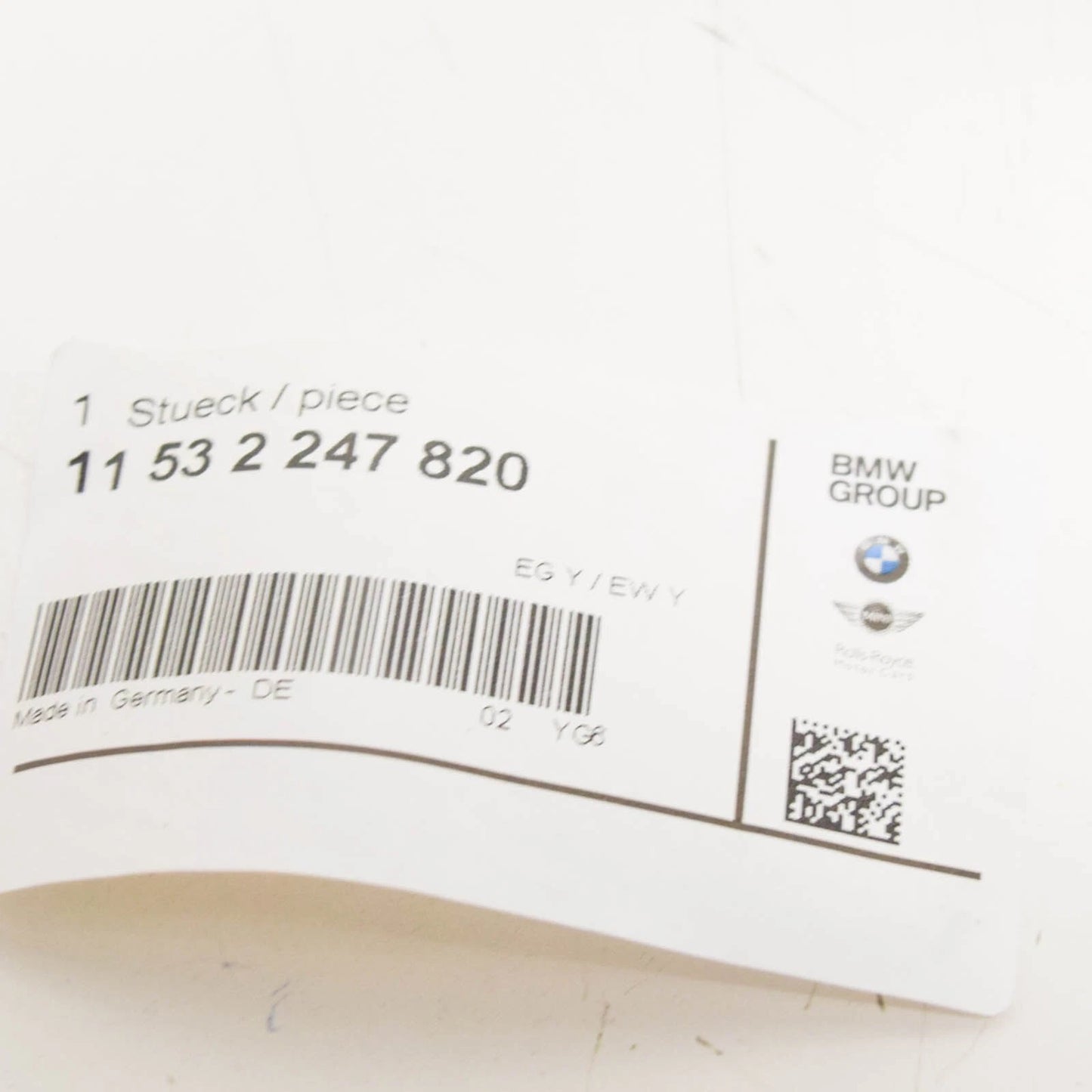 NEW BMW 5 E39 COOLING SYSTEM WATER HOSE PIPE 11532247820 ORIGINAL