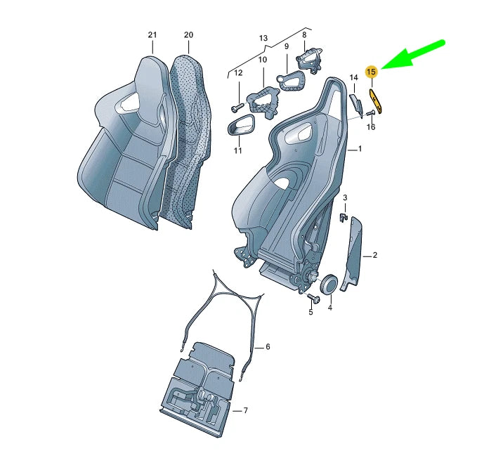 NEW AUDI TT 8J MK2 FRONT RIGHT SEAT BELT GUIDE TRIM 8H08814586PS