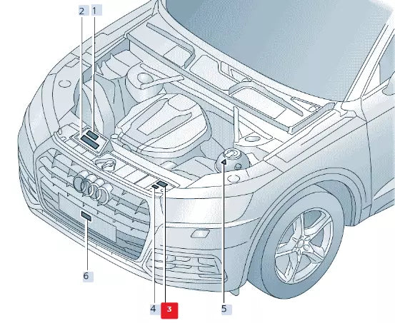NEW AUDI Q5 FY 80A AIR CONDITIONER STICKER LABEL 80A010515D ORIGINAL