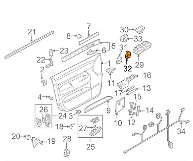new volkswagen touareg 7l fuel door gas hatch cap switch 7l6959833b3x1 original