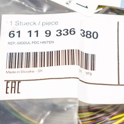 NEW BMW 5 F10 REAR BUMPER PDC WIRING HARNESS REPAIR 61119336380 ORIGINAL