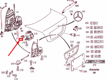 NEW MERCEDES-BENZ S W220 TRUNK LID RELEASE SWITCH A2208211858 ORIGINAL