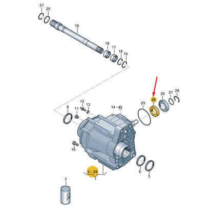 NEW AUDI RS Q3 F3 SHAFT OIL SEAL 0CP525596B