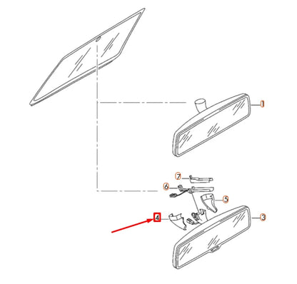 NEW VW AMAROK INTERIOR REAR VIEW MIRROR LEFT COVER CAP 1K08585479B9 ORIGINAL