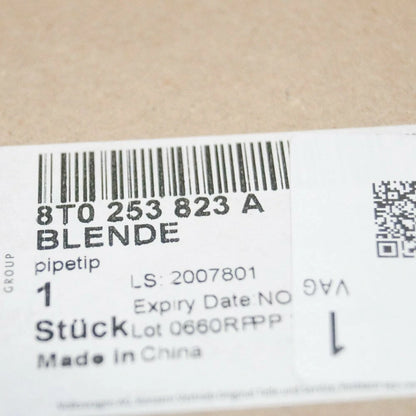 NEW AUDI A5 RS5 EXHAUST TAIL PIPE TRIM LEFT 8T0253823A 2016 ORIGINAL