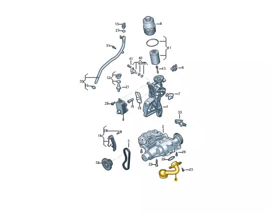 NEW VOLKSWAGEN TIGUAN AD OIL PUMP SUCTION LINE 06K115251M