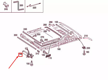 NEW MERCEDES-BENZ C W203 SLIDING/LIFTING ROOF ELECTRIC MOTOR A2038203142