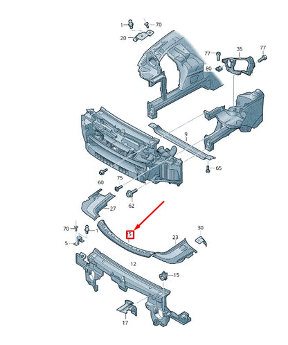NEW VW TOUAREG 7P MK2 FRONT PART BODYWORK CENTER FRONT COVER 7P6805285
