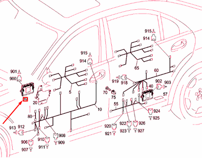 NEW MERCEDES-BENZ S-CLASS W221 FRONT LEFT DOOR CONTROL UNIT A2219006204 ORIGINAL
