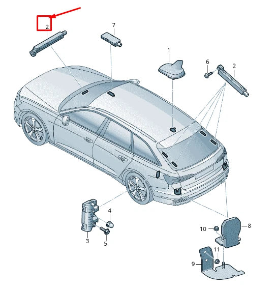 NEW AUDI A6 4A C8 ANTENNA AMPLIFIER 4K9035225B