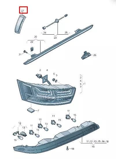 NEW AUDI Q7 4M FRONT LEFT SIDE MARKER LIGHT 4M0945071 ORIGINAL