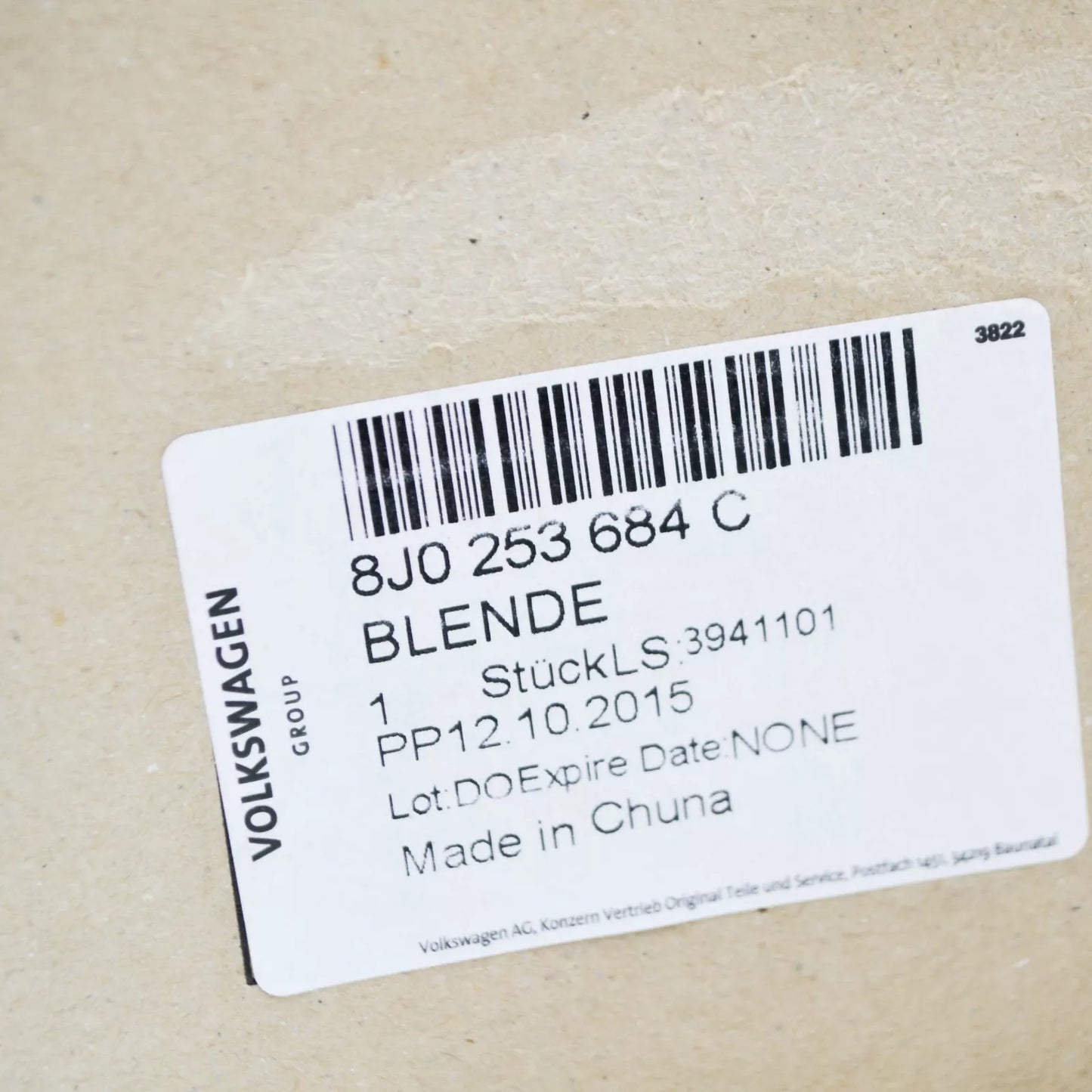 NEW AUDI TTRS 8J REAR RIGHT EXHAUST TAIL PIPE TRIM CHROME 8J0253684C ORIGINAL